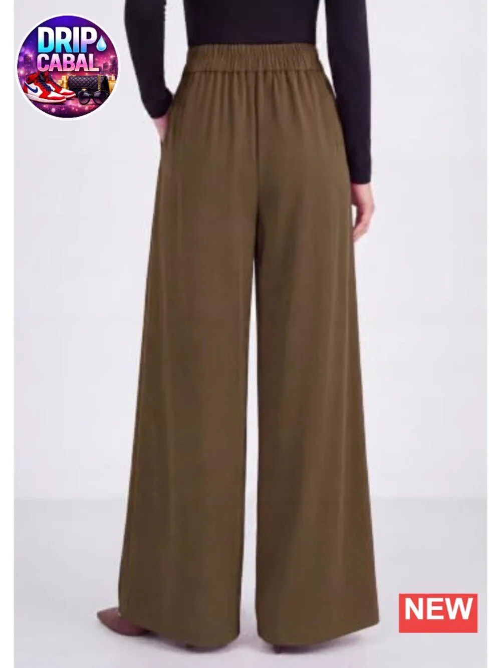 High Waisted Wide Leg Palazzo Pants with Pockets - Pleated Front, Lightweight
